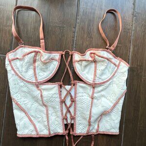 NWOT Out From Under lace up corset top, size M
